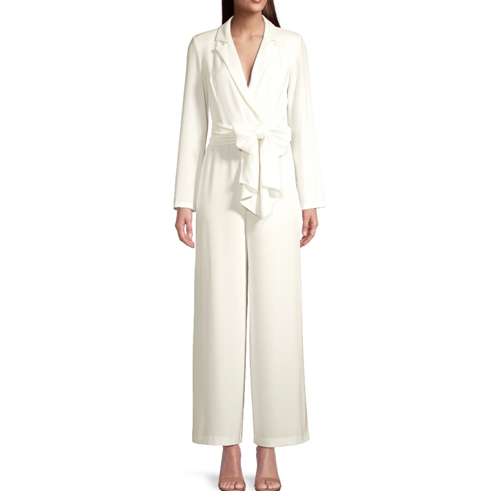 Donna Karan New York Long-Sleeve Belted Jumpsuit